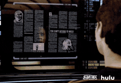 Data de Stark Trek en la computadora